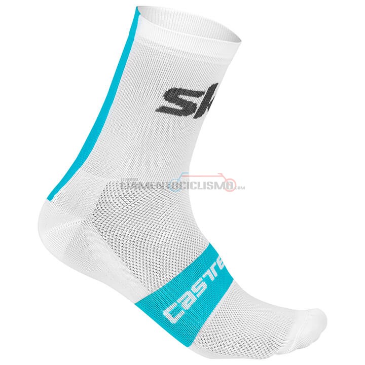 2018 Sky Copriscarpe Ciclismo Ciclismo Bianco